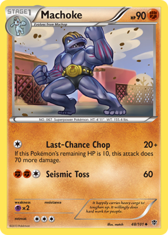 Machoke z edície Plasma Blast, karta č.48