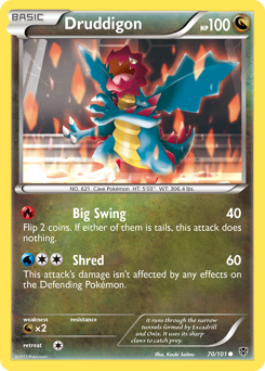 Druddigon z edície Plasma Blast, karta č.70