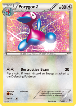Porygon2 z edície Plasma Blast, karta č.73