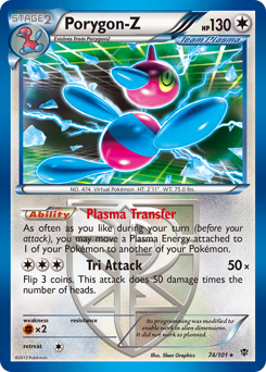 Porygon-Z z edície Plasma Blast, karta č.74
