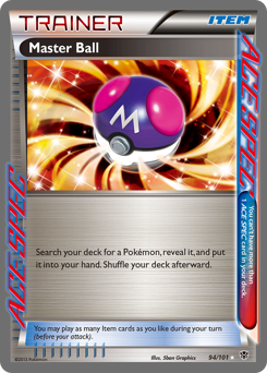 Master Ball z edície Plasma Blast, karta č.94