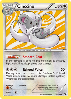 Cinccino z edície Legendary Treasures, karta č.105