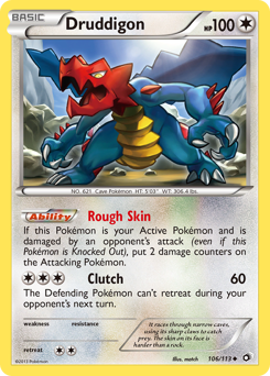Druddigon z edície Legendary Treasures, karta č.106