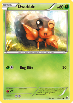 Dwebble z edície Legendary Treasures, karta č.13