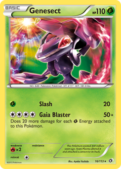 Genesect z edície Legendary Treasures, karta č.16