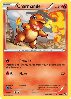 Charmander z edície Legendary Treasures, karta č.17