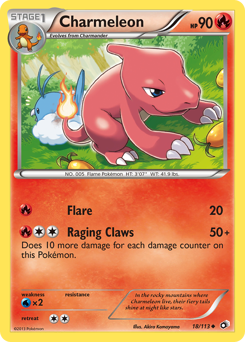 Charmeleon z edície Legendary Treasures, karta č.18