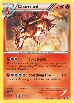 Charizard z edície Legendary Treasures, karta č.19
