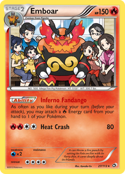 Emboar z edície Legendary Treasures, karta č.27
