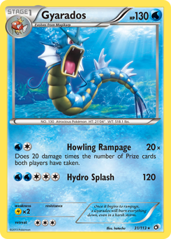 Gyarados z edície Legendary Treasures, karta č.31