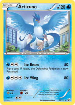 Articuno z edície Legendary Treasures, karta č.32