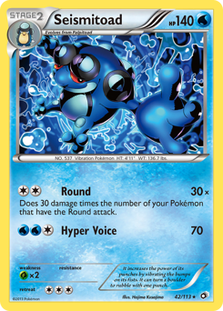Seismitoad z edície Legendary Treasures, karta č.42