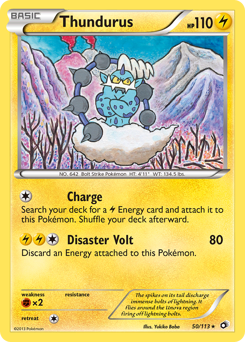 Thundurus z edície Legendary Treasures, karta č.50