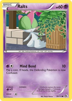 Ralts z edície Legendary Treasures, karta č.59