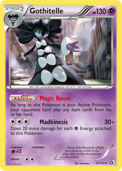 Gothitelle z edície Legendary Treasures, karta č.72