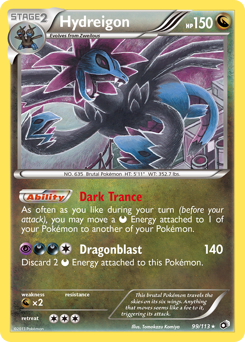 Hydreigon z edície Legendary Treasures, karta č.99