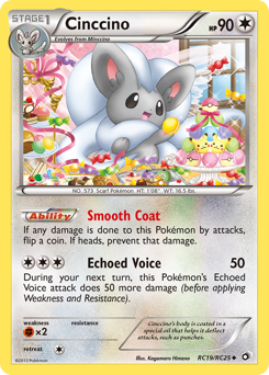 Cinccino z edície Legendary Treasures, karta č.RC19