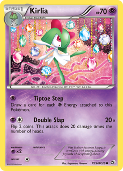 Kirlia z edície Legendary Treasures, karta č.RC9