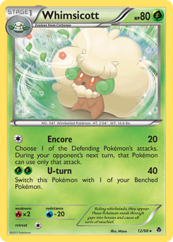 Whimsicott z edície Emerging Powers, karta č.12