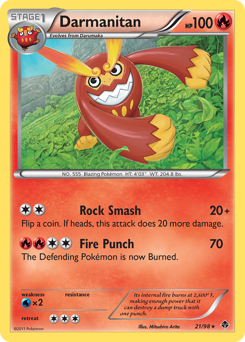 Darmanitan z edície Emerging Powers, karta č.21