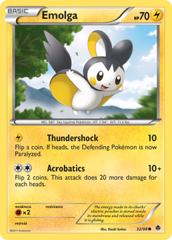 Emolga z edície Emerging Powers, karta č.32