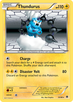 Thundurus z edície Emerging Powers, karta č.35