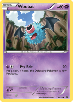 Woobat z edície Emerging Powers, karta č.36