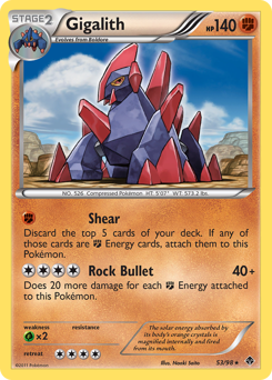 Gigalith z edície Emerging Powers, karta č.53