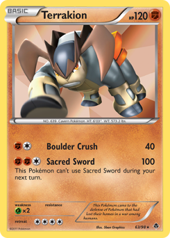 Terrakion z edície Emerging Powers, karta č.63