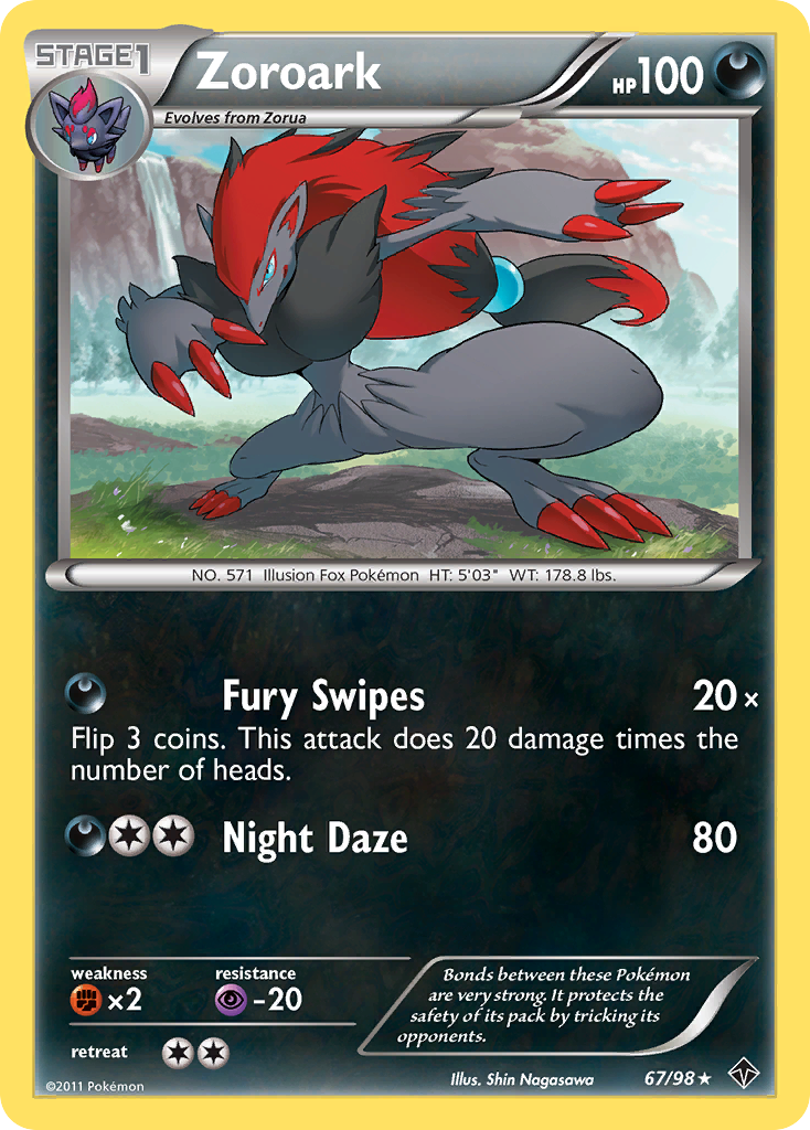 Zoroark z edície Emerging Powers, karta č.67