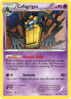 Cofagrigus z edície Noble Victories, karta č.47