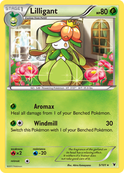 Lilligant z edície Noble Victories, karta č.5