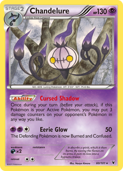 Chandelure z edície Noble Victories, karta č.60