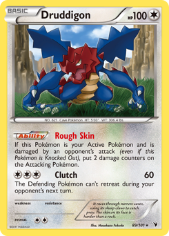 Druddigon z edície Noble Victories, karta č.89