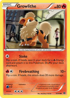 Growlithe z edície Next Destinies, karta č.10