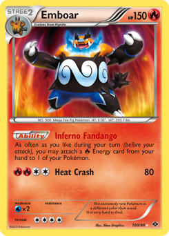 Emboar z edície Next Destinies, karta č.100