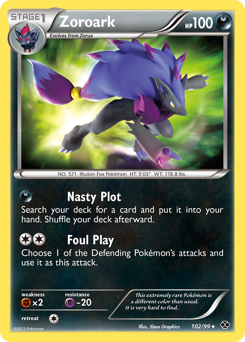 Zoroark z edície Next Destinies, karta č.102