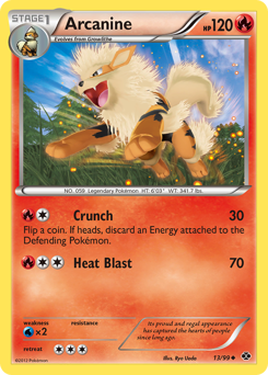 Arcanine z edície Next Destinies, karta č.13