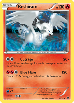 Reshiram z edície Next Destinies, karta č.21