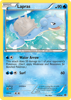 Lapras z edície Next Destinies, karta č.26