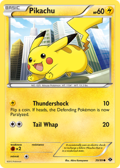 Pikachu z edície Next Destinies, karta č.39