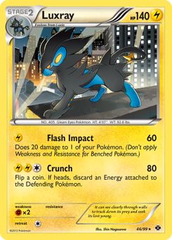 Luxray z edície Next Destinies, karta č.46