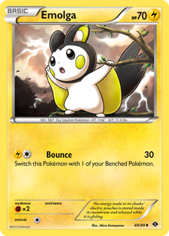 Emolga z edície Next Destinies, karta č.49