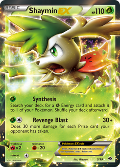 Shaymin-EX z edície Next Destinies, karta č.5