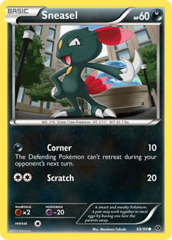 Sneasel z edície Next Destinies, karta č.69
