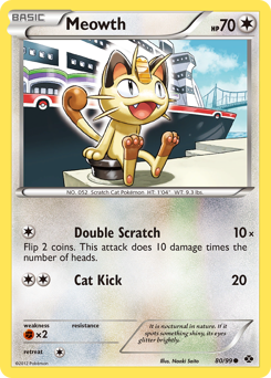 Meowth z edície Next Destinies, karta č.80