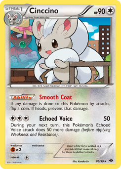 Cinccino z edície Next Destinies, karta č.85