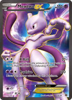 Mewtwo-EX z edície Next Destinies, karta č.98
