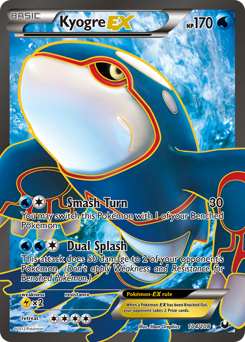 Kyogre-EX z edície Dark Explorers, karta č.104