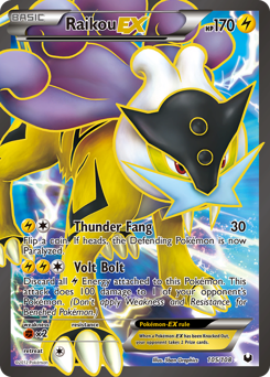Raikou-EX z edície Dark Explorers, karta č.105